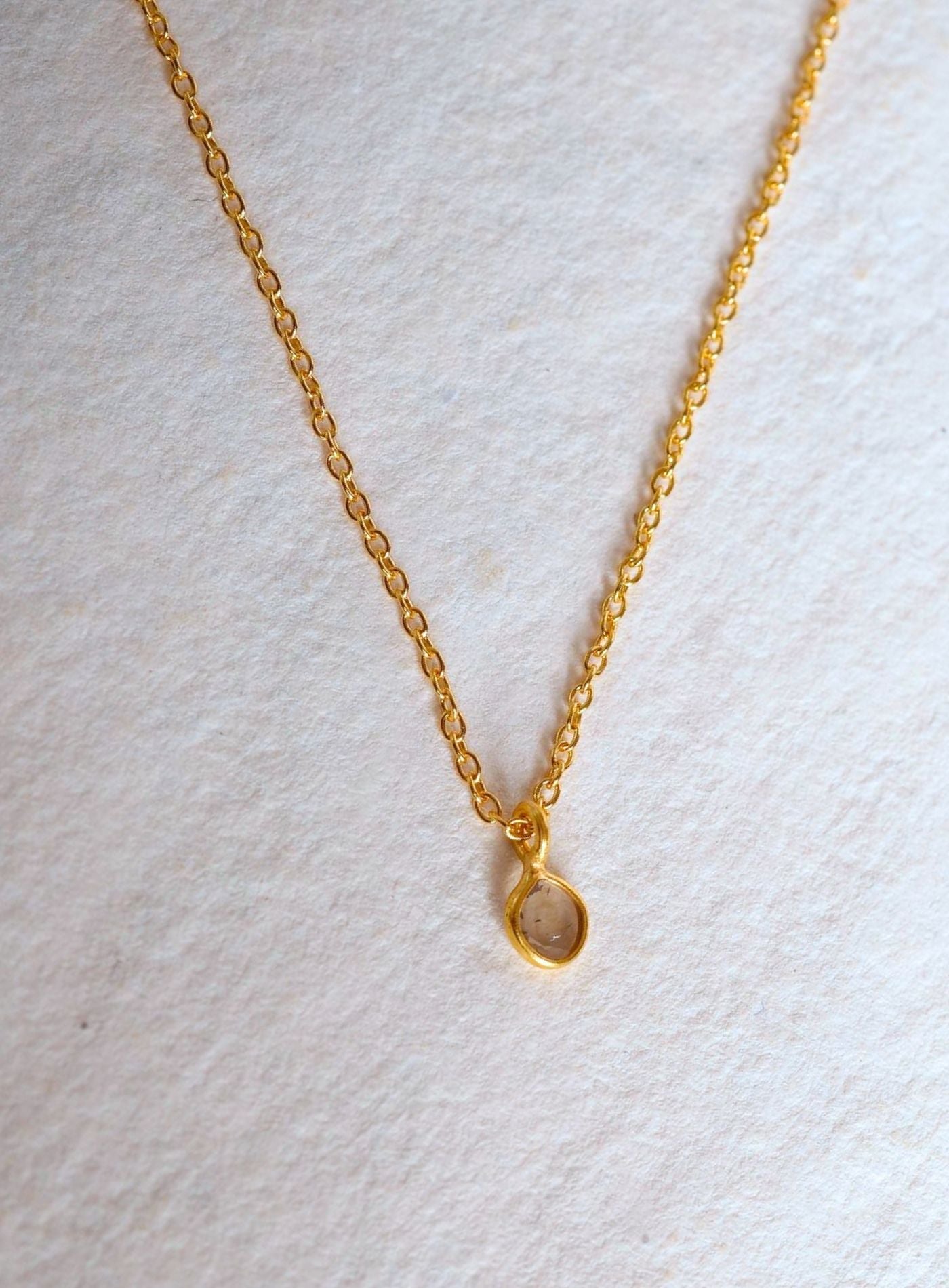 Sterling Silver 925 gold-plated diamond necklace featuring a delicate natural diamond pendant on a fine chain.