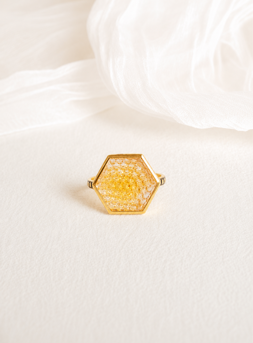 Artisav K22 Infinity Cut Citrine Carving Ring