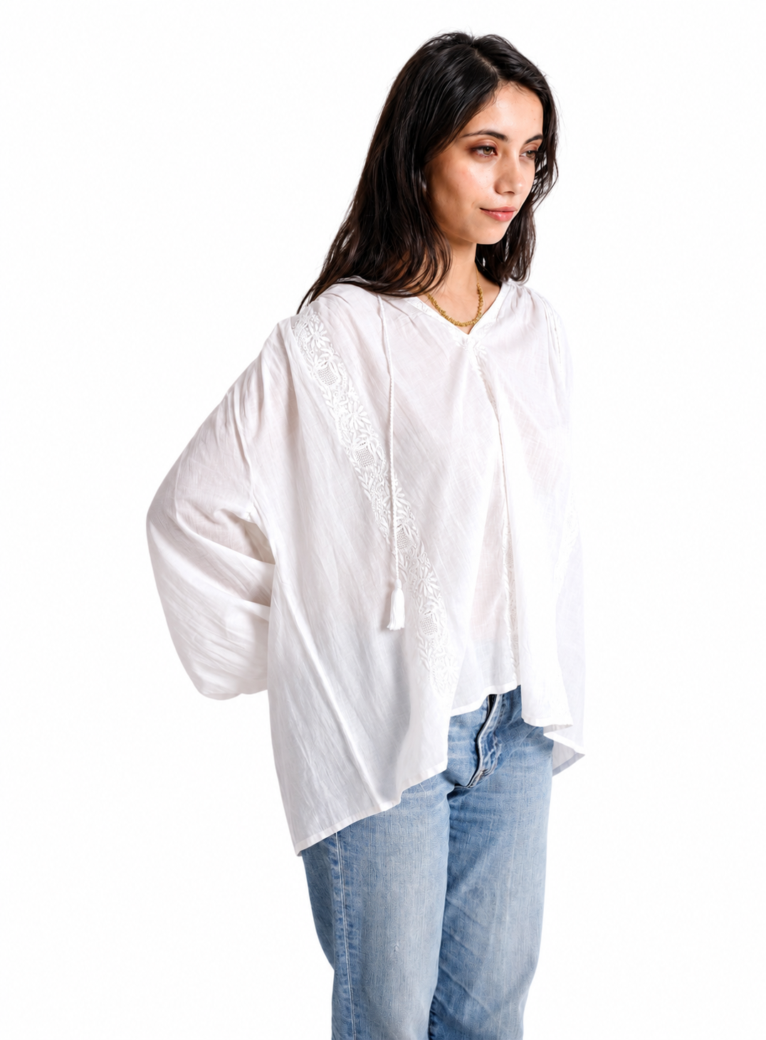 Artisav Laurence Handwoven Cotton Embroidered Blouse for Women