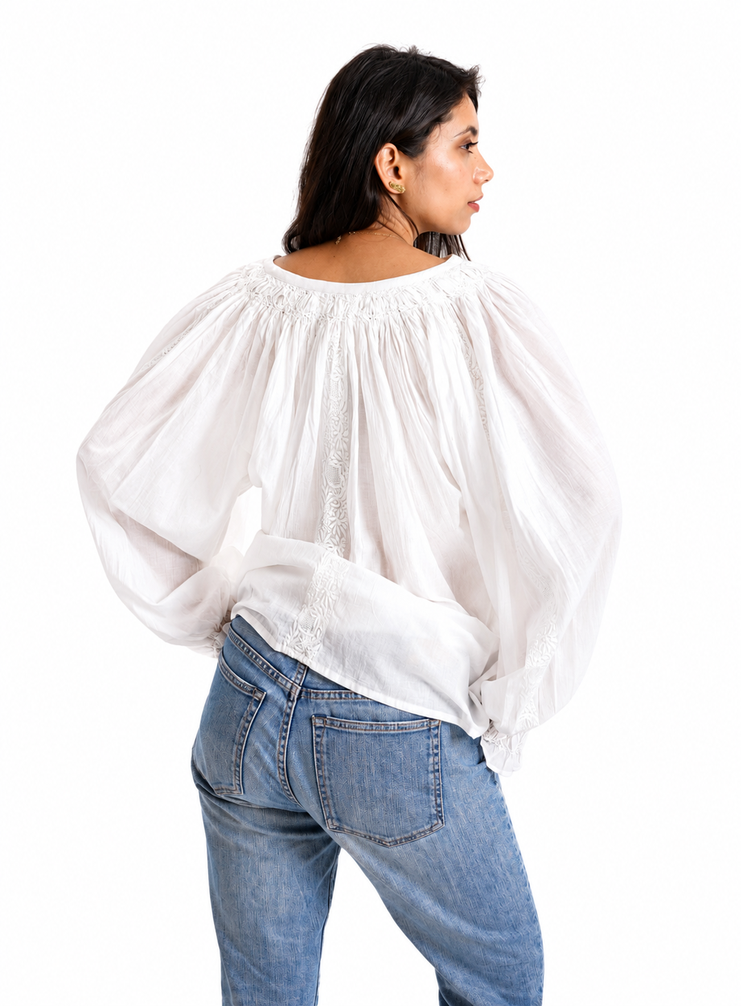 Artisav Laurence Handwoven Cotton Embroidered Blouse for Women