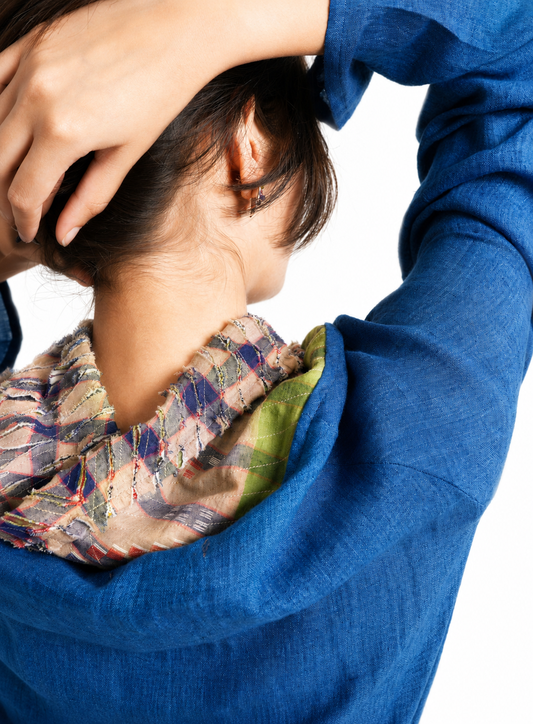 Artisav Haori Slash Handwoven Linen & Jamdani Jacket for Women