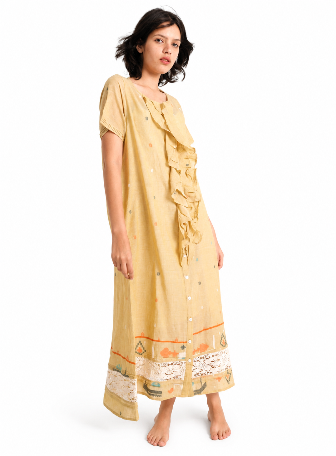 Artisav Misa Handwoven Jamdani Cotton Dress for Women
