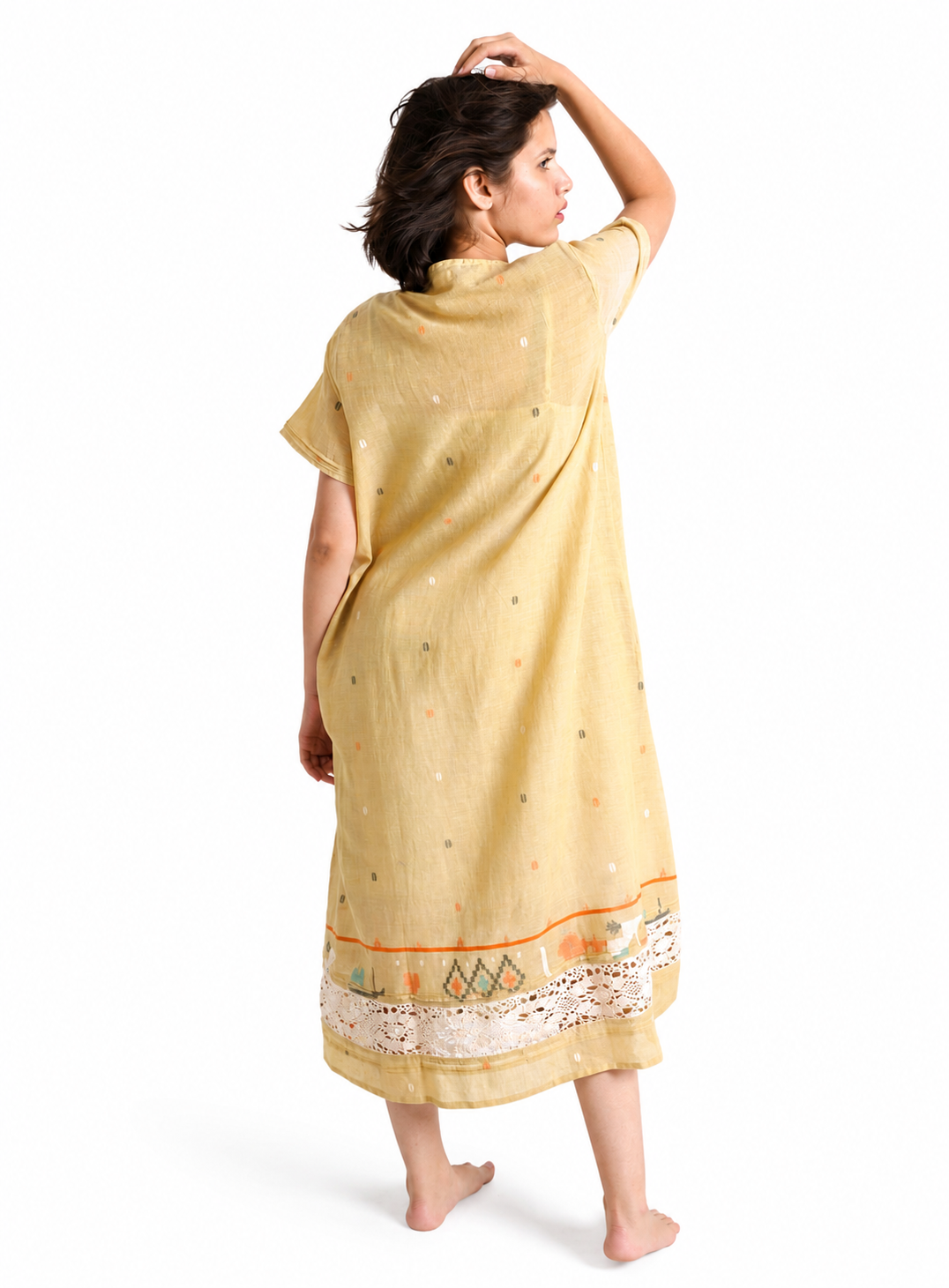 Artisav Misa Handwoven Jamdani Cotton Dress for Women