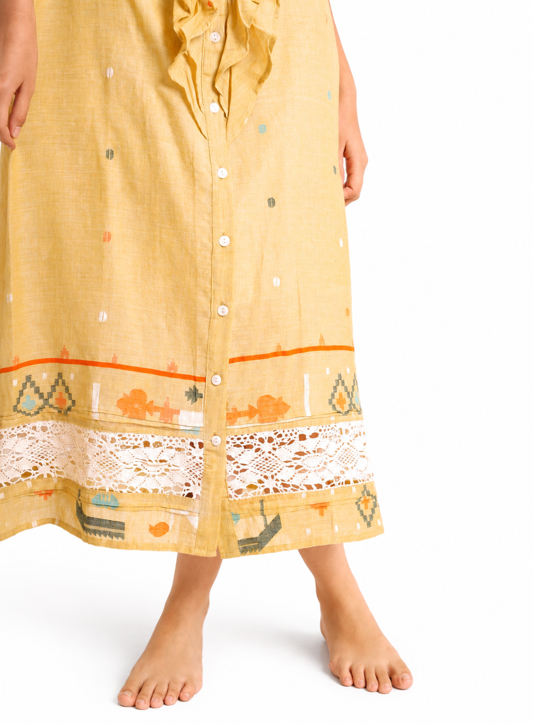 Artisav Misa Handwoven Jamdani Cotton Dress for Women