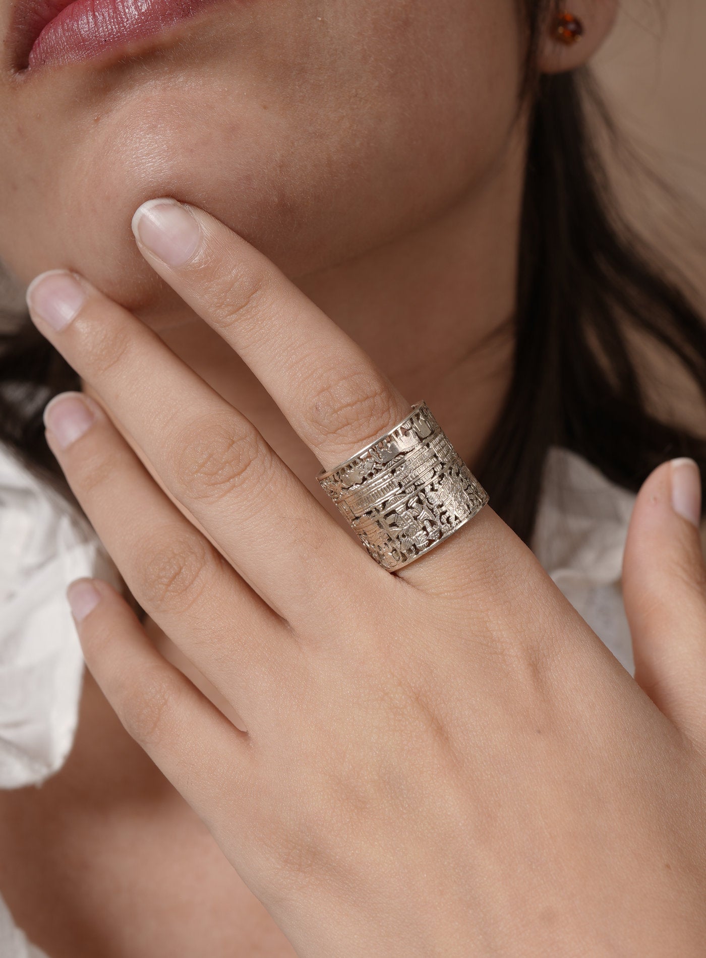 Heritage Architectural Statement Silver 925 Ring