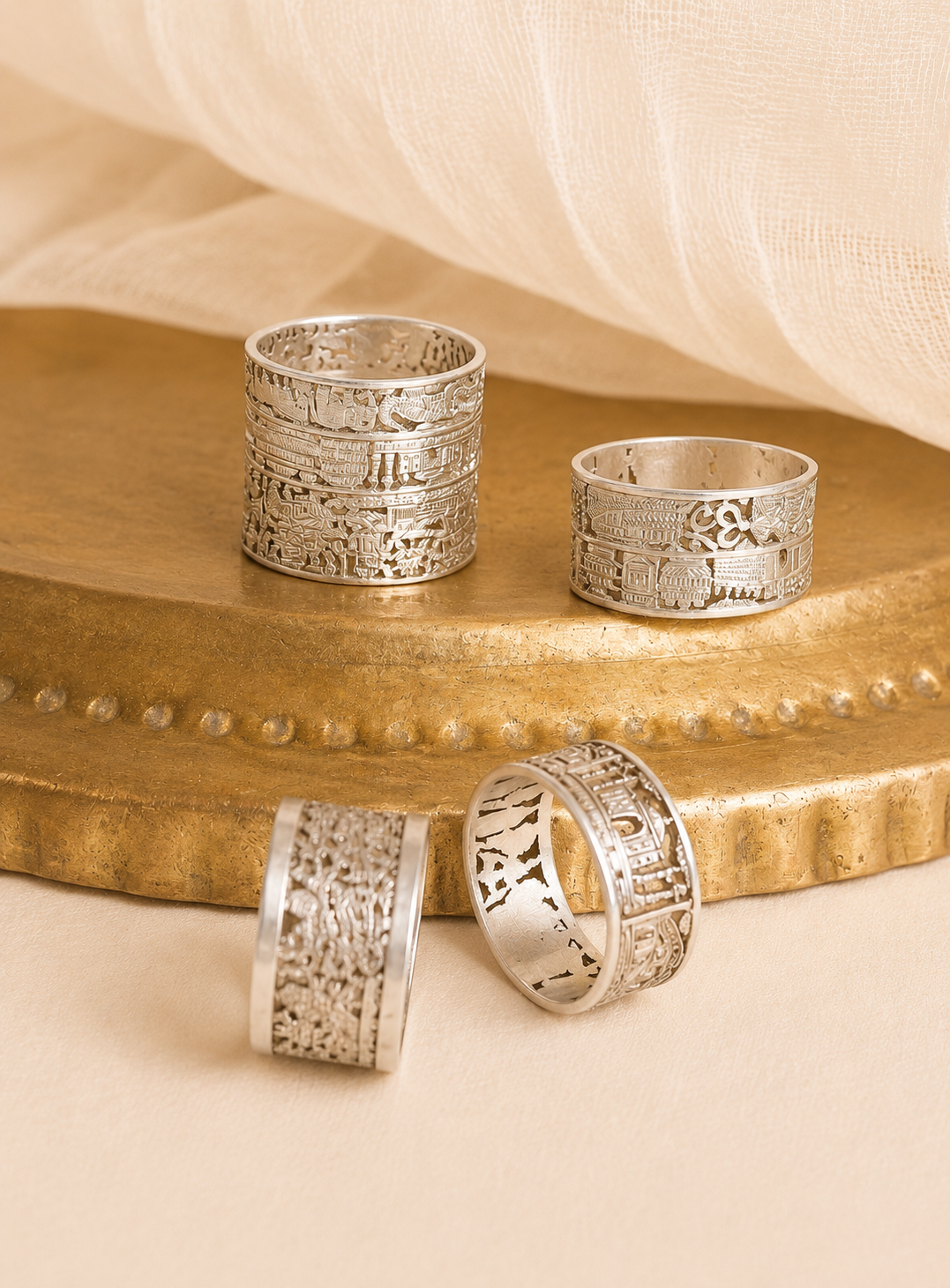 Heritage Architectural Statement Silver 925 Ring by Artisav