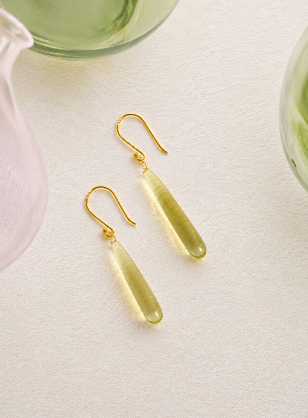K18 Gold Lemon Quartz Drop Earrings By Artisav