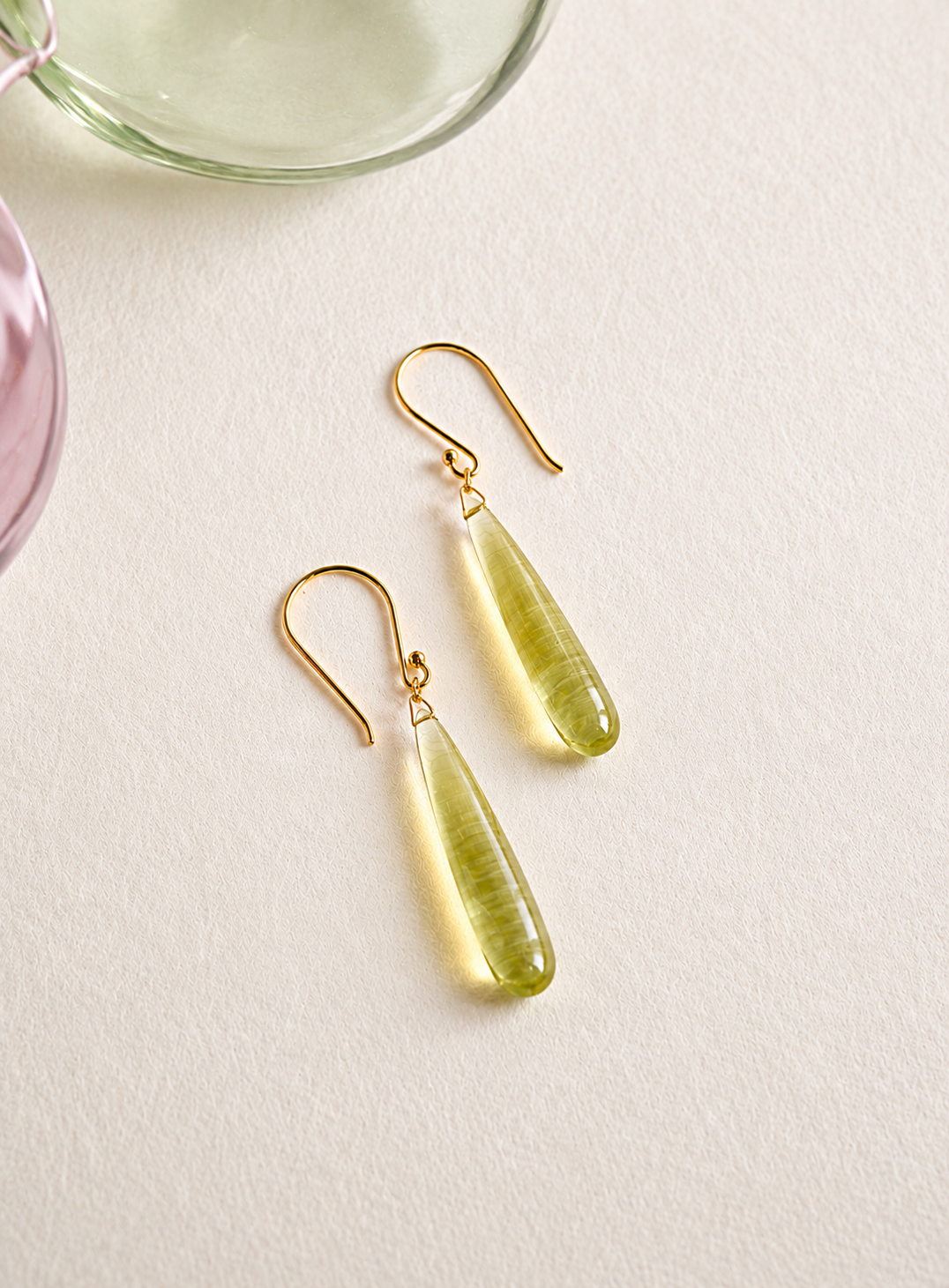 K18 Gold Lemon Quartz Drop Earrings By Artisav