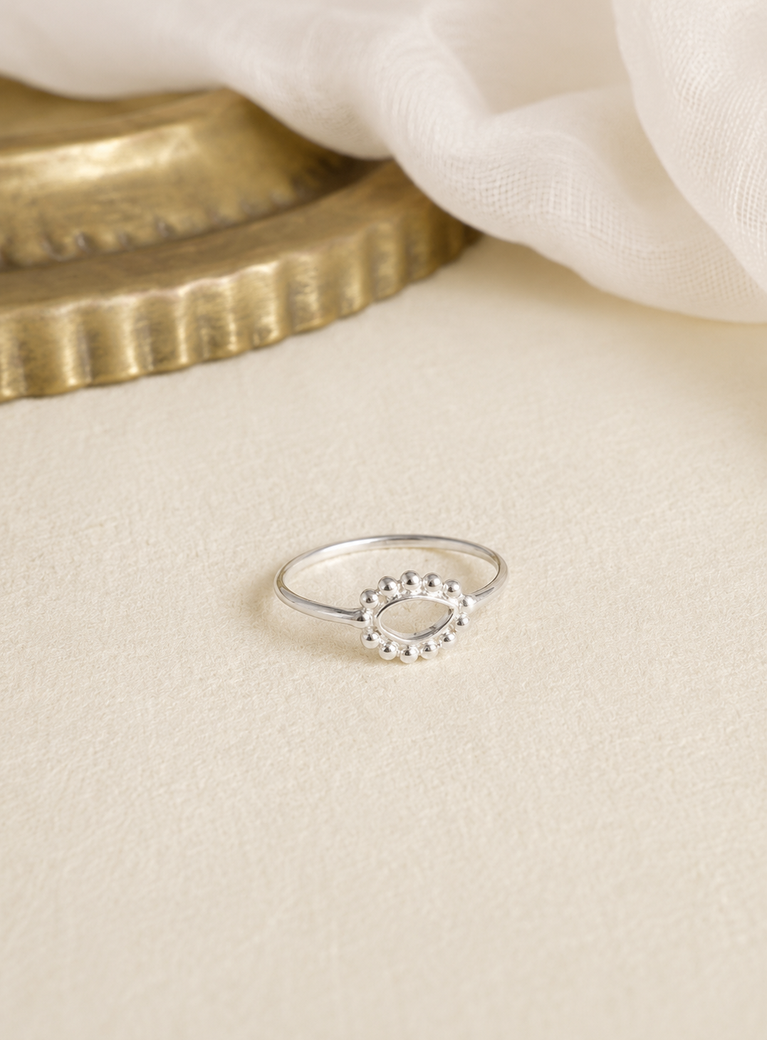 Silver Sliced Diamond Statement Ring by Artisav