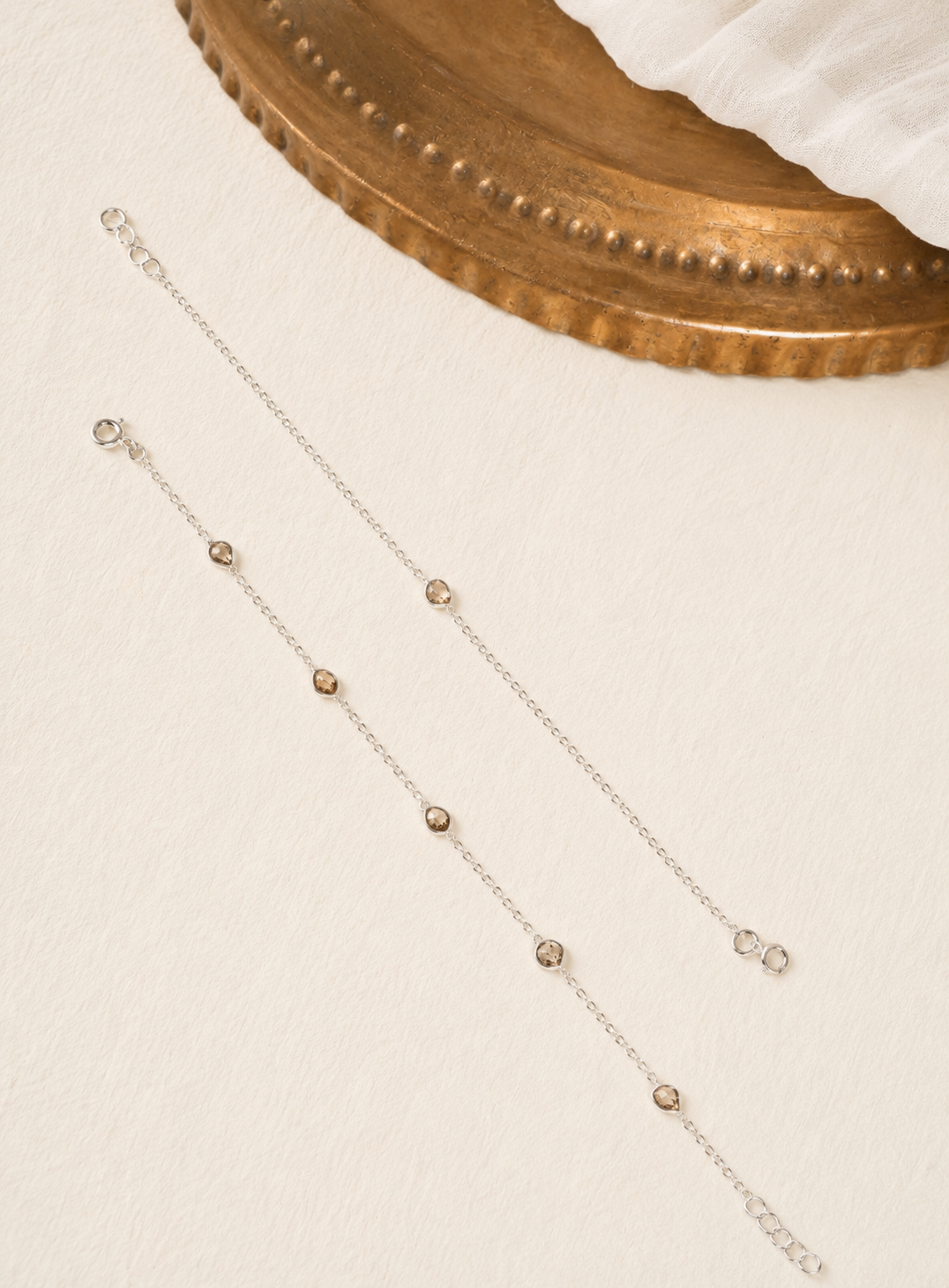 Sliced Diamond Necklace in Silver Gold Plated