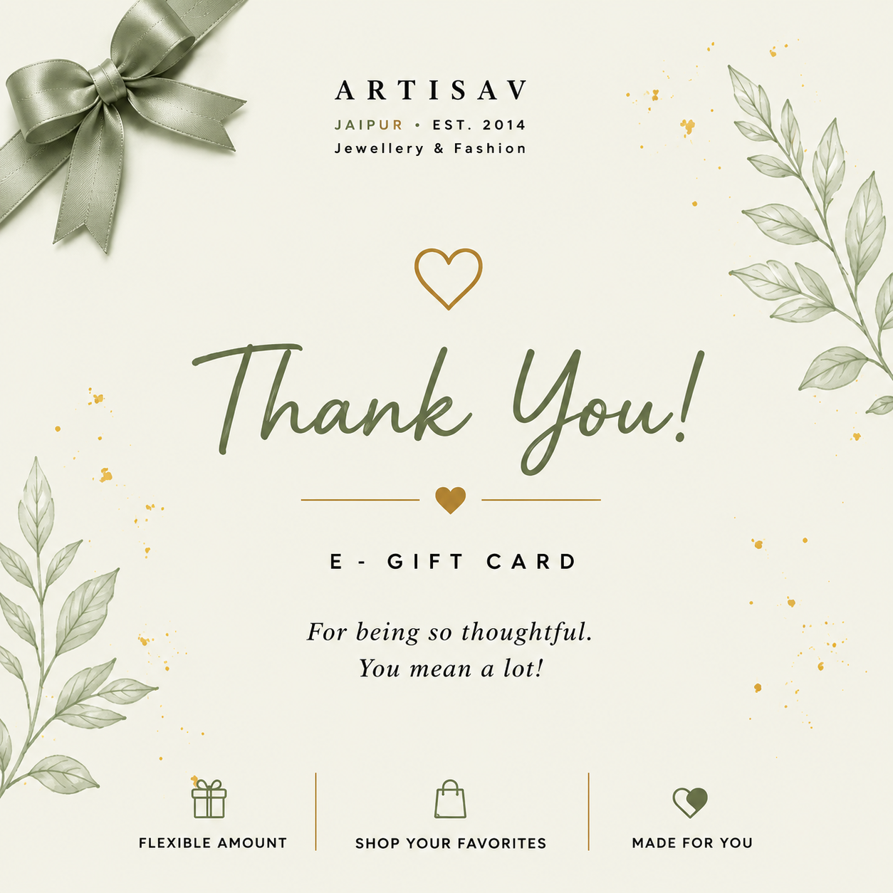 Thank You E-Gift Card
