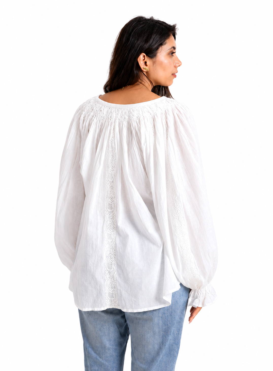Artisav Laurence Handwoven Cotton Embroidered Blouse for Women