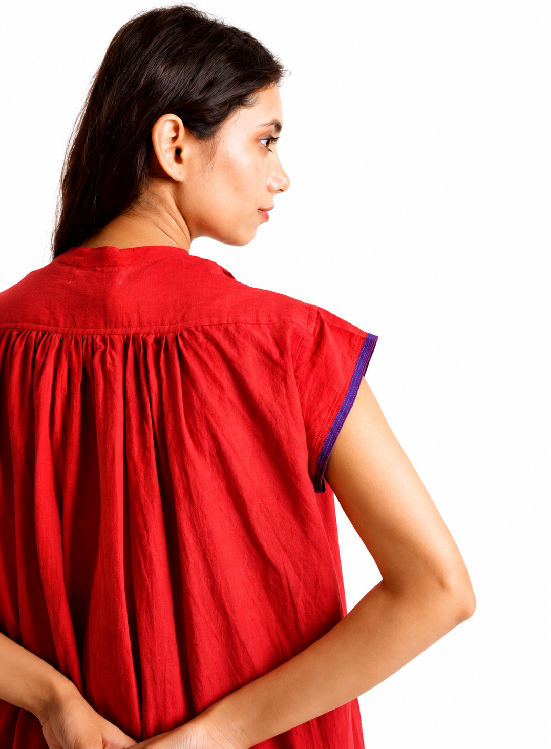 Artisav Mathilde Handwoven Cotton Midi Dress for Women