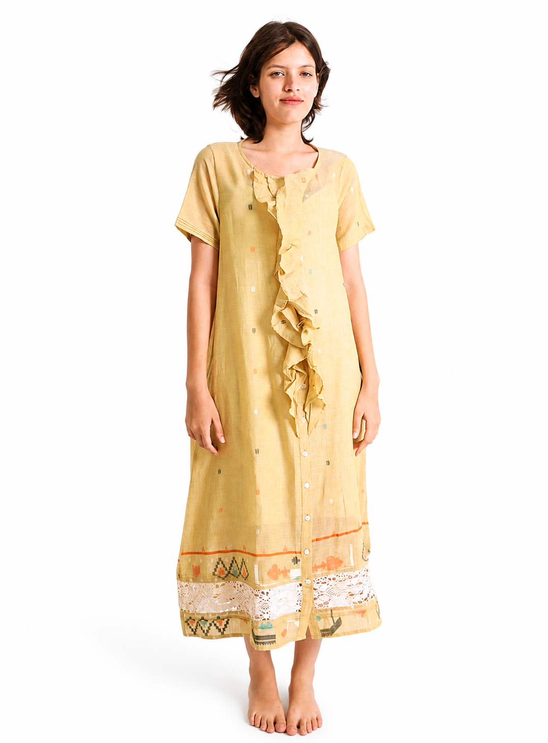 Artisav Misa Handwoven Jamdani Cotton Dress for Women