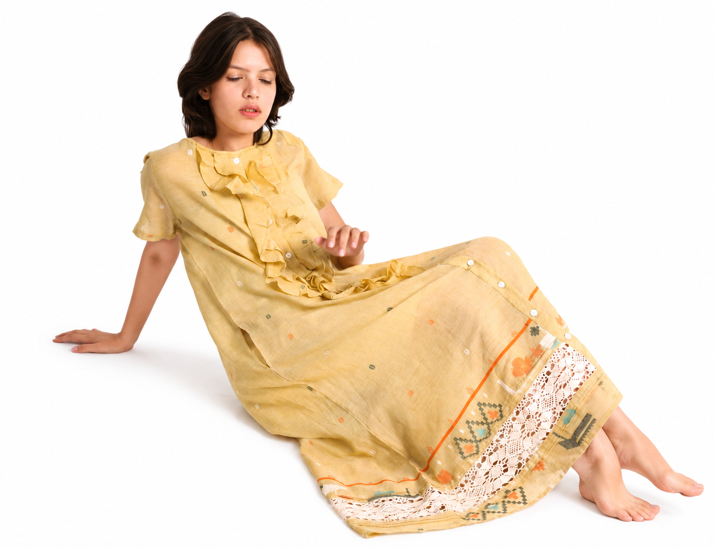 Artisav Misa Handwoven Jamdani Cotton Dress for Women