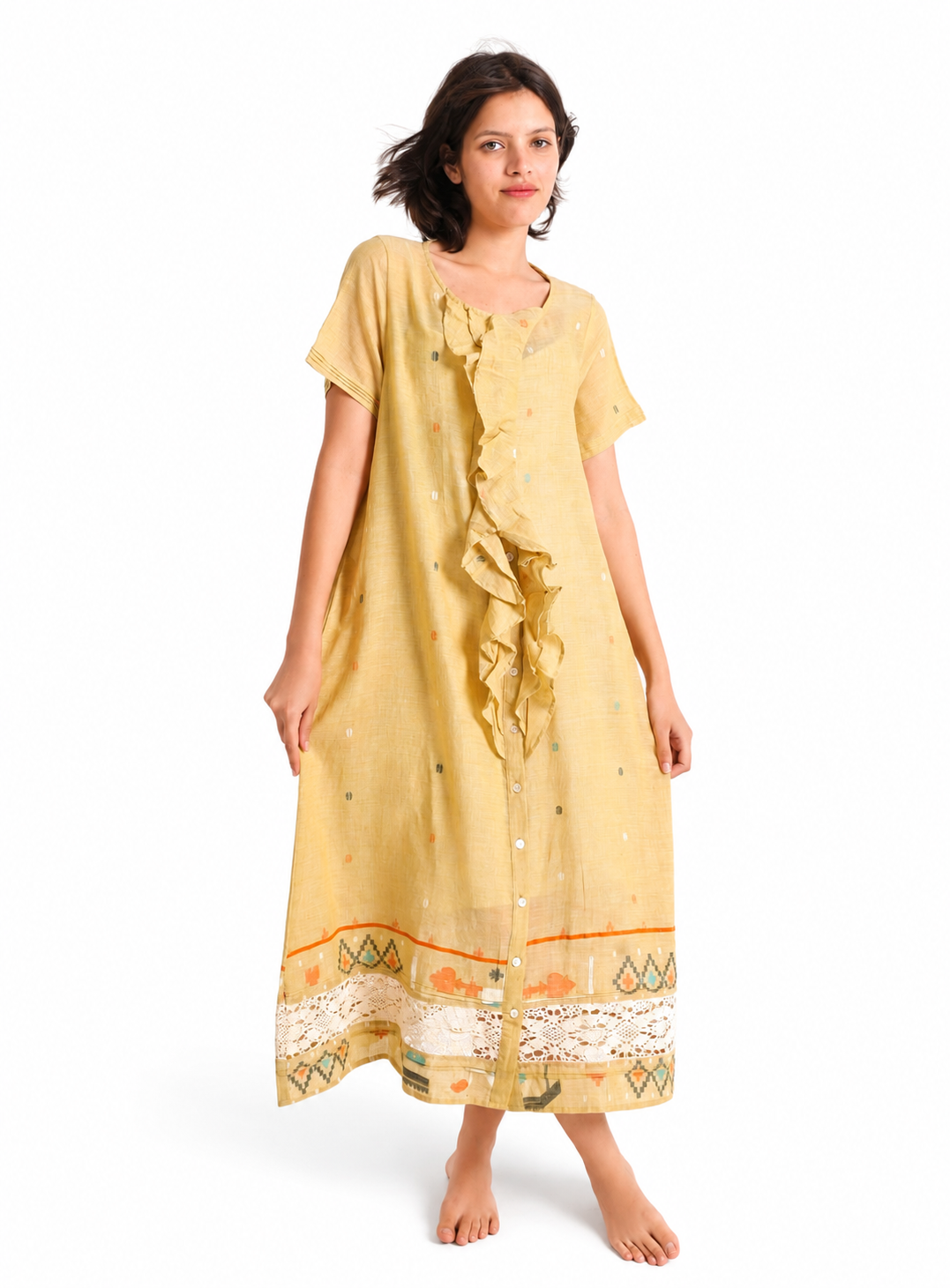 Artisav Misa Handwoven Jamdani Cotton Dress for Women