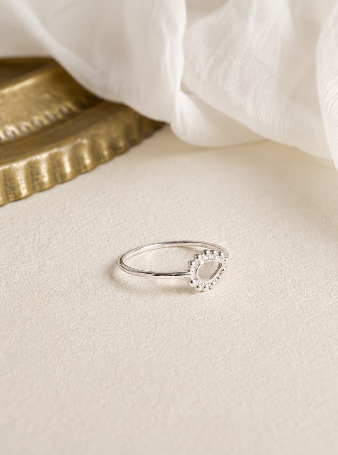 Silver Sliced Diamond Statement Ring by Artisav